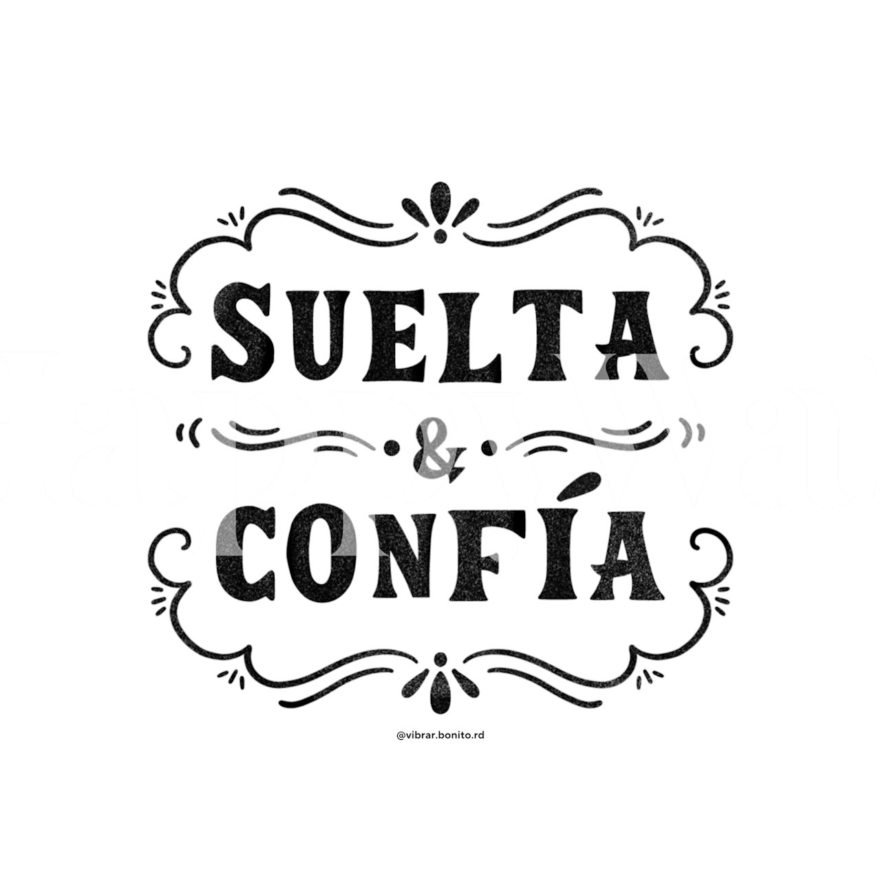 Suelta y Confía Tapete in einem stilvollen Raum
