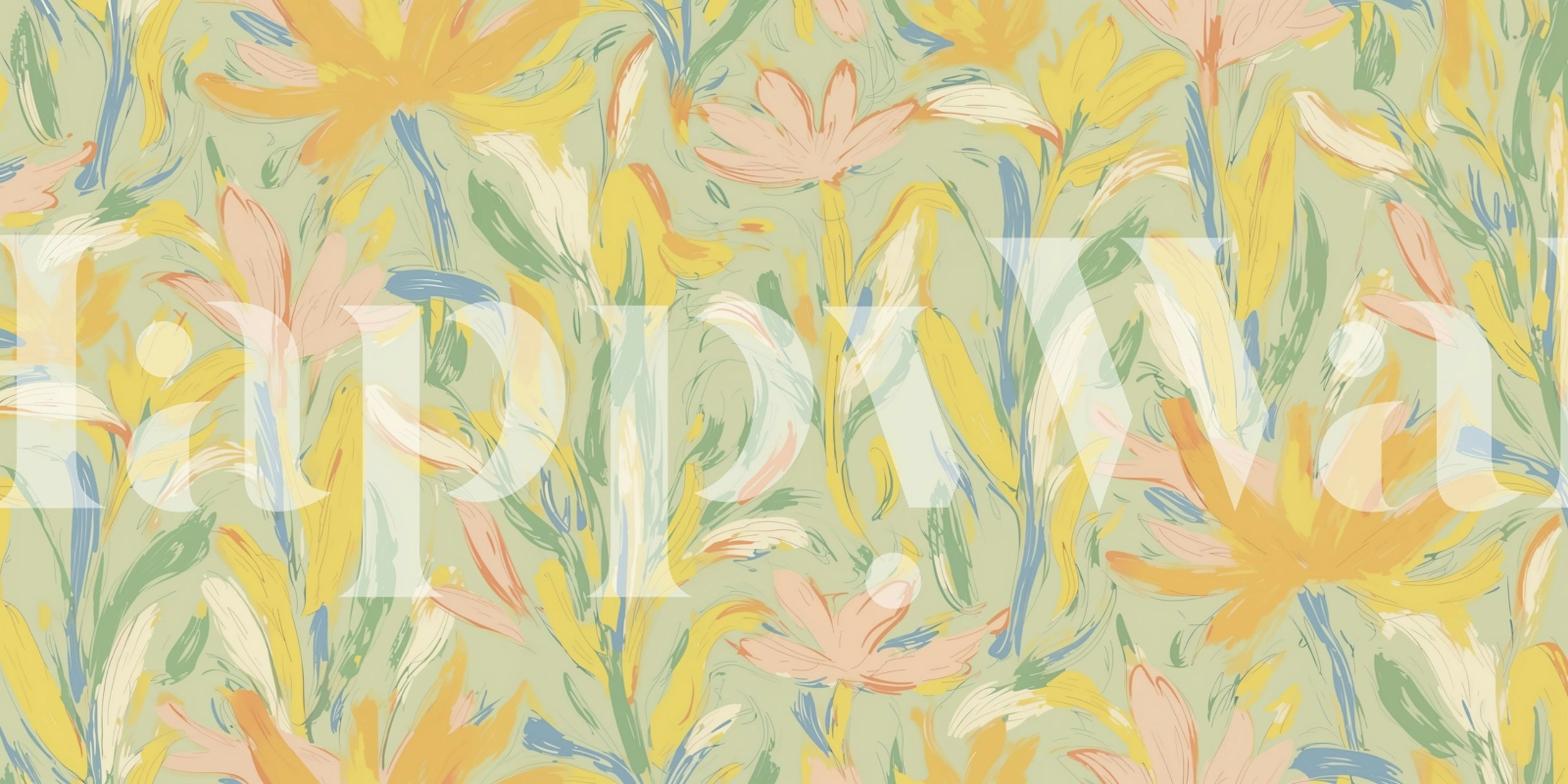 Vibrant floral wallpaper v pokoji