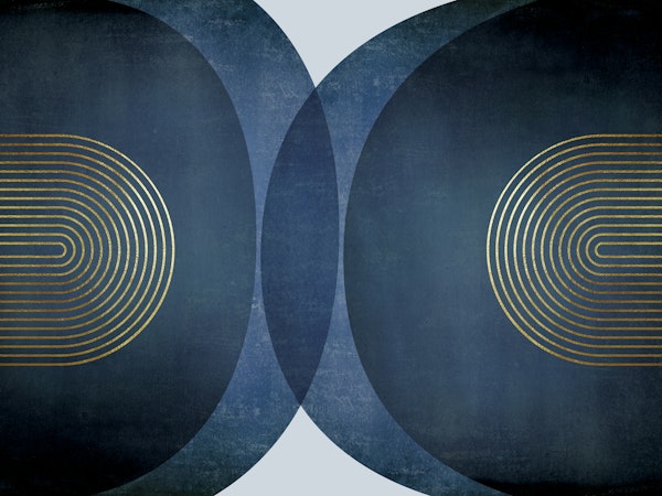 Modern Mid Century Blue