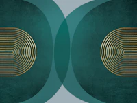 Mid Century Modern Teal carta da parati