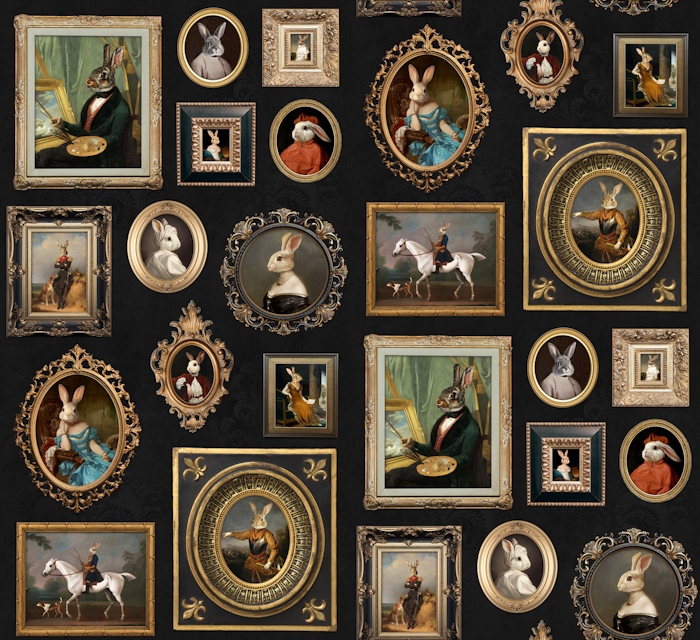 Noble Bunnies Portrait Collection - happywall.com