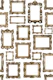 Gilded Baroque Empty Frames On White