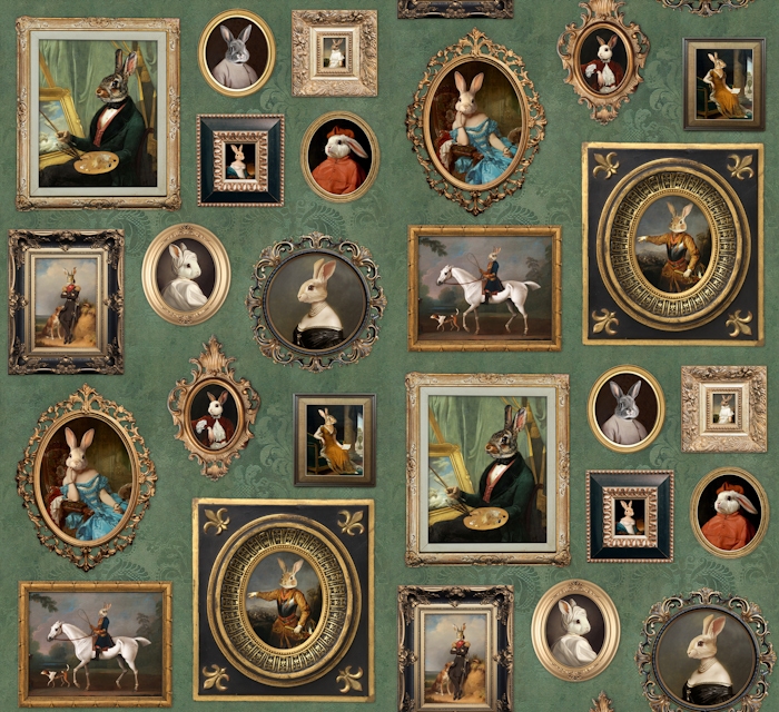 Noble Rabbit Noble Bunnies Portrait Collection - Happywall