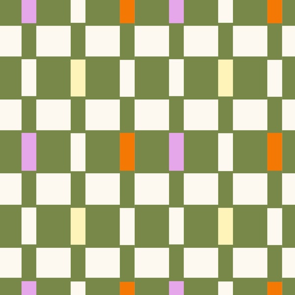 Olive Retro Checkerboard
