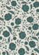 Romantic Rococo Ornate Chintz Floral Teal