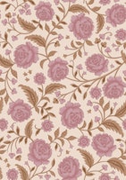 Romantic Rococo Ornate Chintz Floral Pink Tan ταπετσαρία