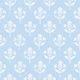 Block Print folk floral - blue
