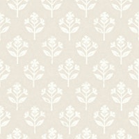 linocut floral - soft neutral tapeta