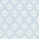 traditional floral linocut- blue grey
