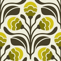 Retro Floral Buds in Green - S ταπετσαρία