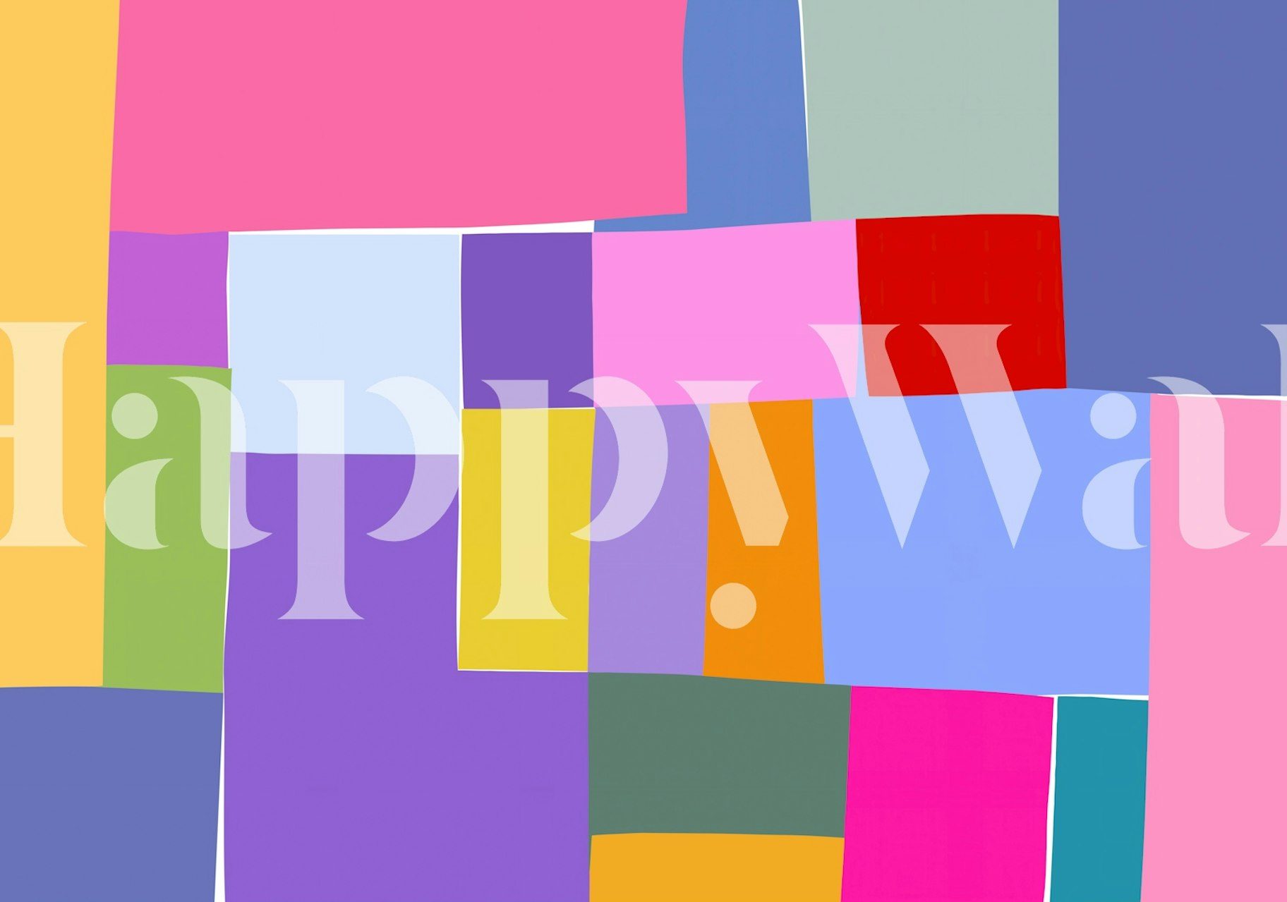 Fargerik mosaikk Wallpaper i en rominnredning