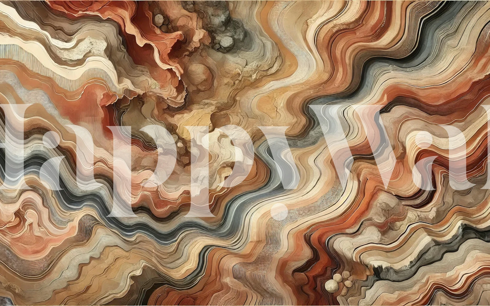 Design tapet Terra Veins v místnosti