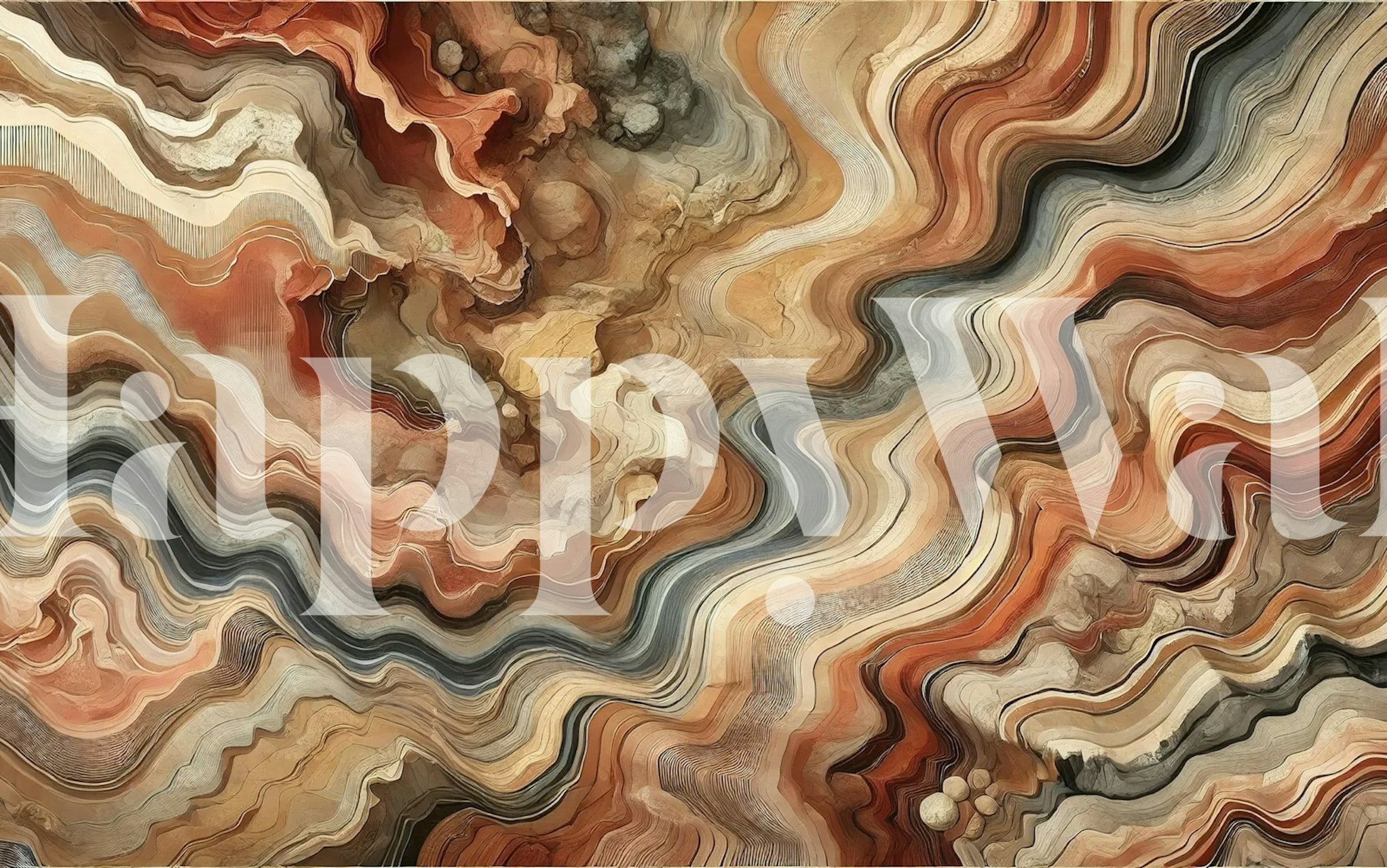 Terra Veins wallpaper design in a room