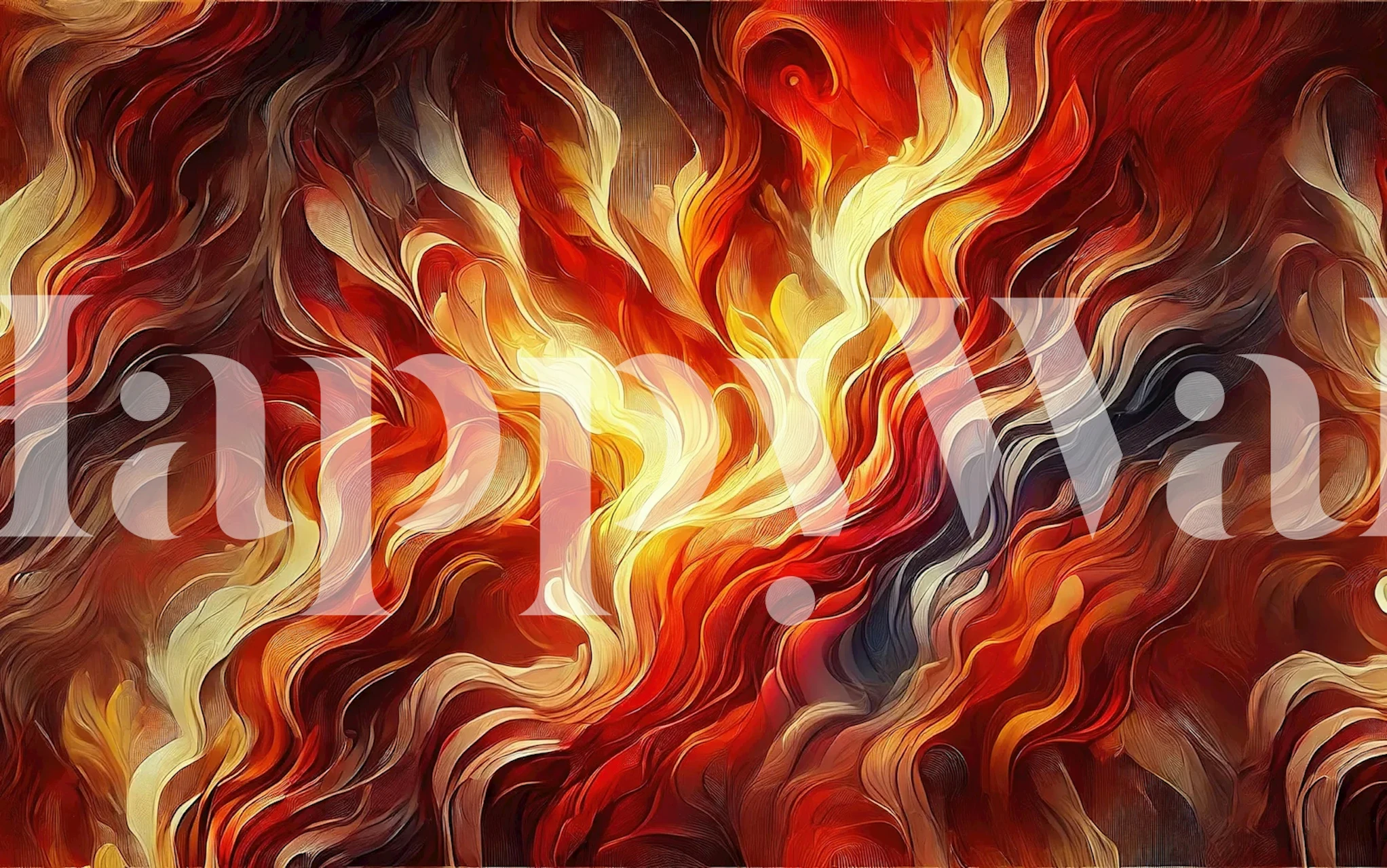 Element Fire: Crimson Flame carta da parati in una stanza