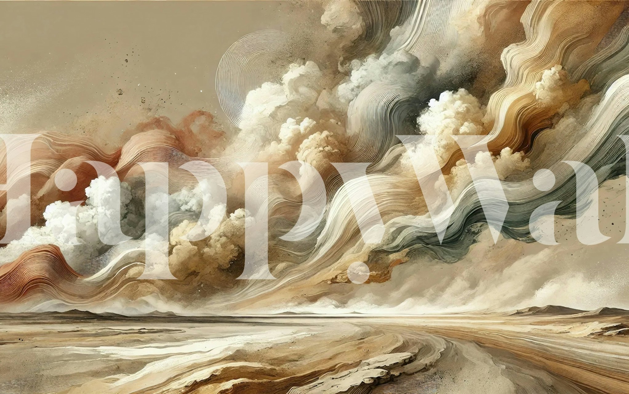 Elements Earth & Air Tapete in einem Raum