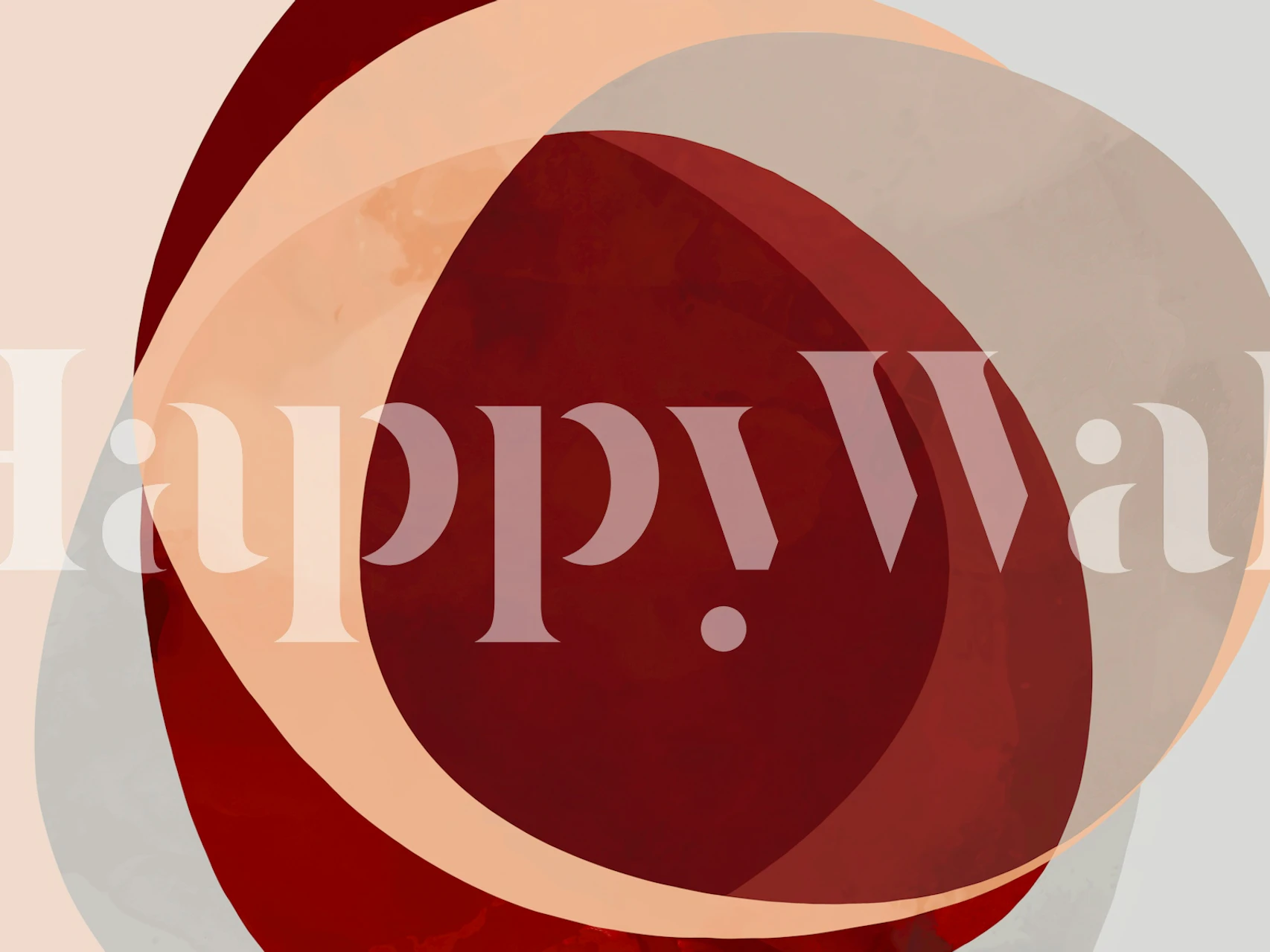 Abstract Shapes 14H warm tones wallpaper in a room