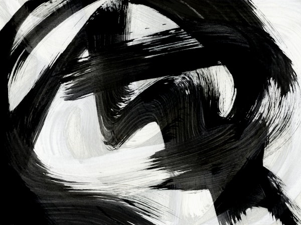 Strokes 19H | Black & White Brushstrokes