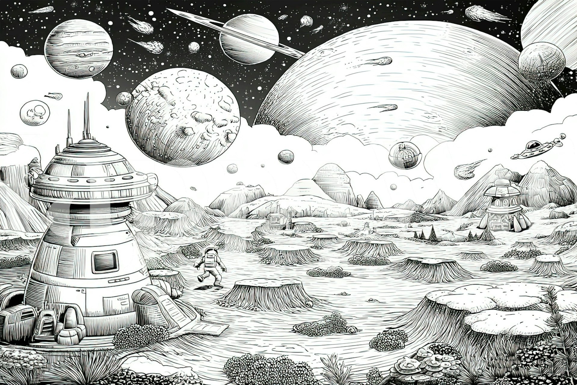 Coloring wallpaper design in a room