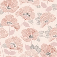 Pink Floral Block tapet