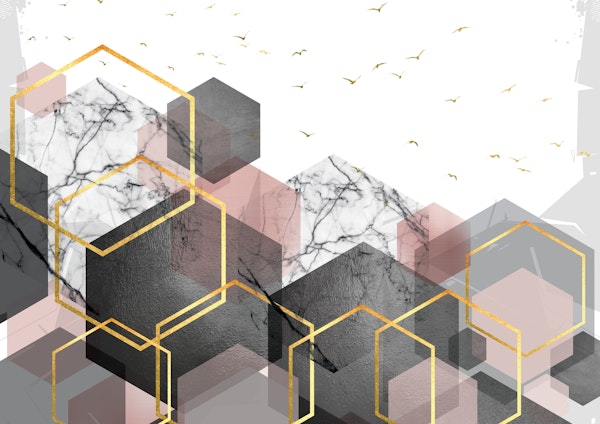 Abstract Landscape Pink + Grey