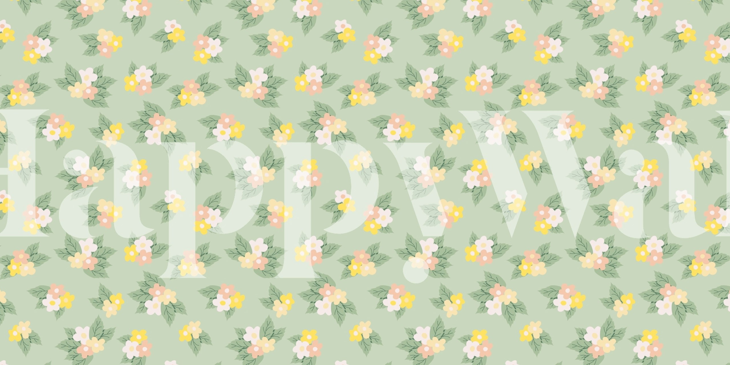 Blomsterdesign i et lyst rom