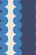 Giant Ric Rac Scallop Stripe Navy Blue Cream