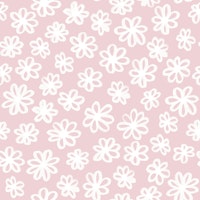 Abstract Blush Pink Flowers Doodle tapet