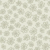 Abstract Light Sage Green Flowers Doodle tapete