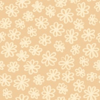 Abstract Soft Ochre Yellow Floral Doodle tapet