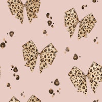 Leopard Bows - dusty rose wallpaper
