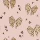 Leopard Bows - dusty rose