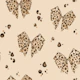Leopard Bows - beige