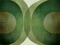 Mid Century Modern Green tapet