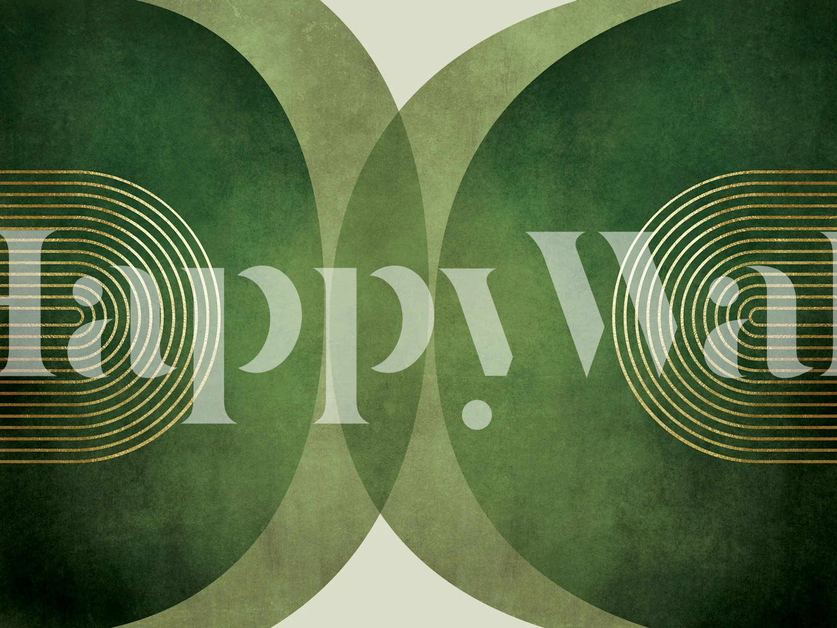 Mid Century Modern Green wallpaper in a room