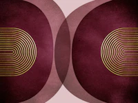 Mid Century Modern Burgundy tapete