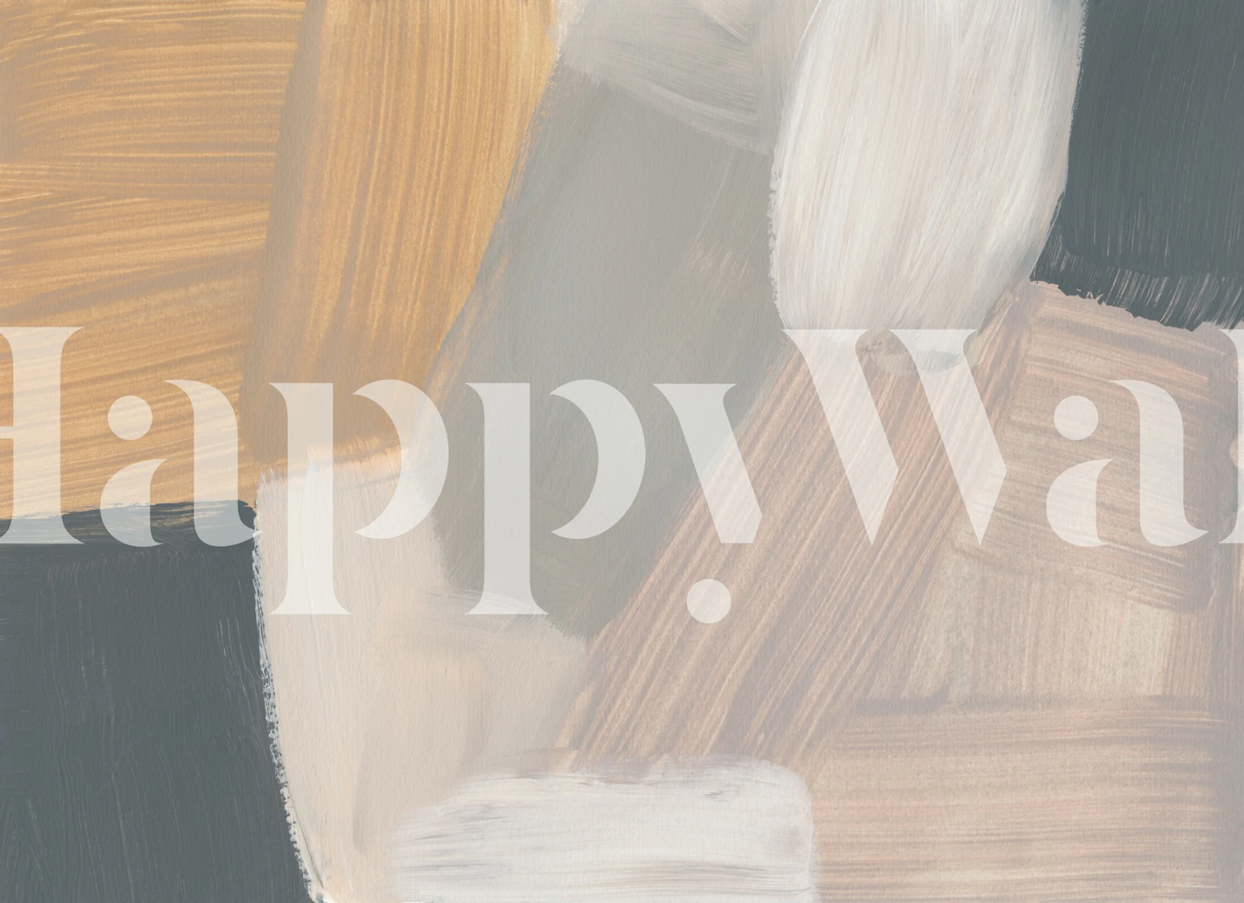 Abstract brushstroke wallpaper in a room