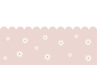 Daisy Blush Pink and White Scallop wallpaper