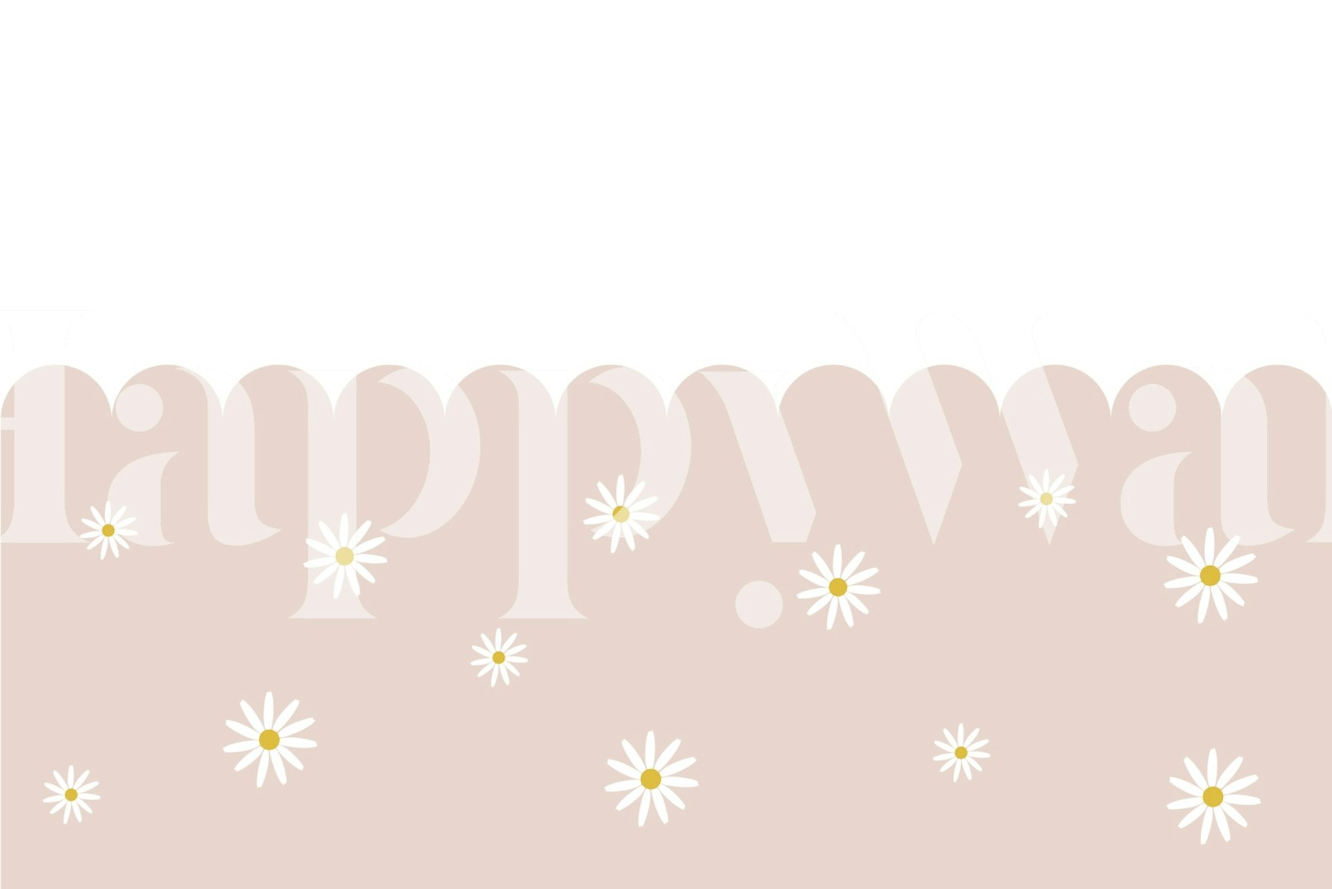 Daisy blush pink scallop wallpaper in a room