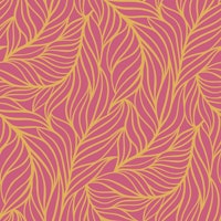 Minimalist flowing leaves hot pink yellow ταπετσαρία