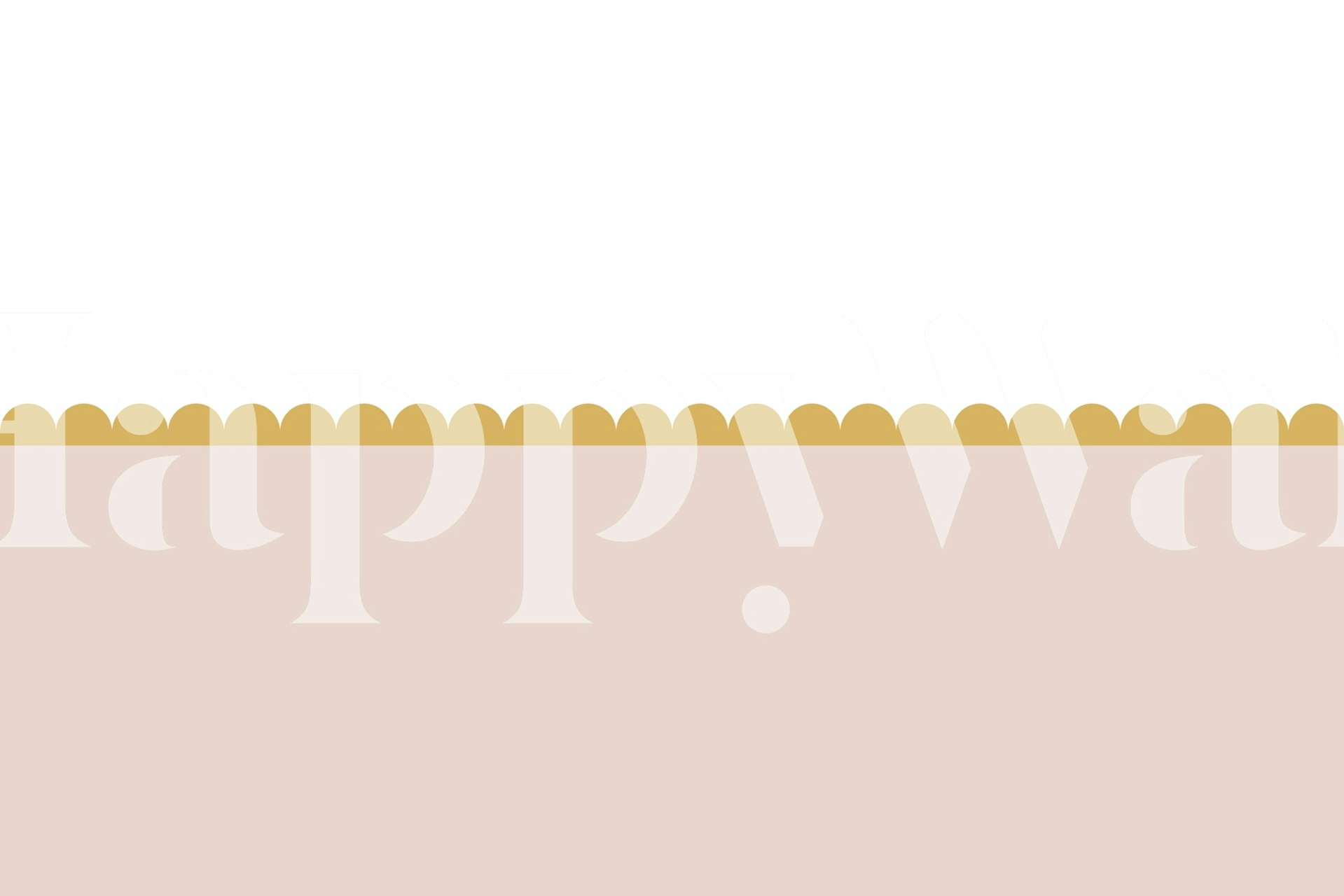 Blush Pink Scallop Edge wallpaper in a room