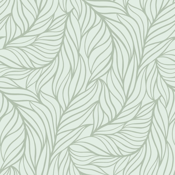 Minimalist flowing leaves sage green