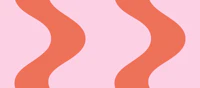Playful wave stripe - vibrant pink and coral wallpaper