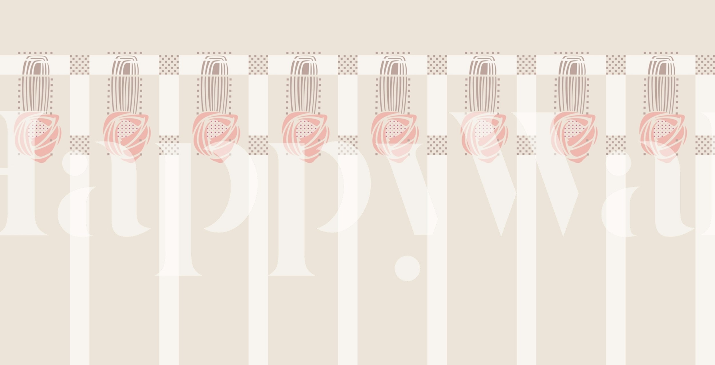 Mackintosh Hill House Roses 1 wallpaper in a room