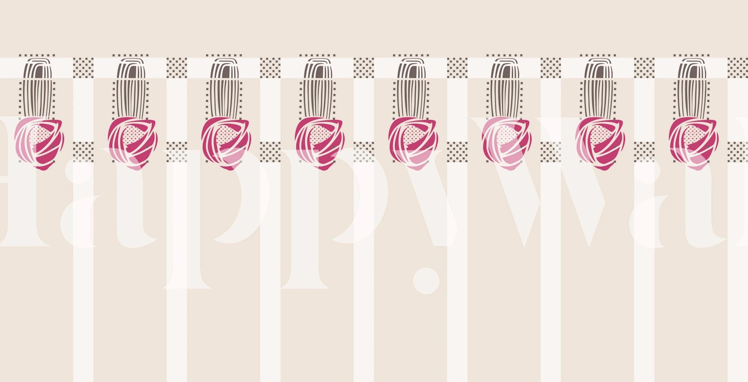 Mackintosh Hill House Roses 2 wallpaper in a room