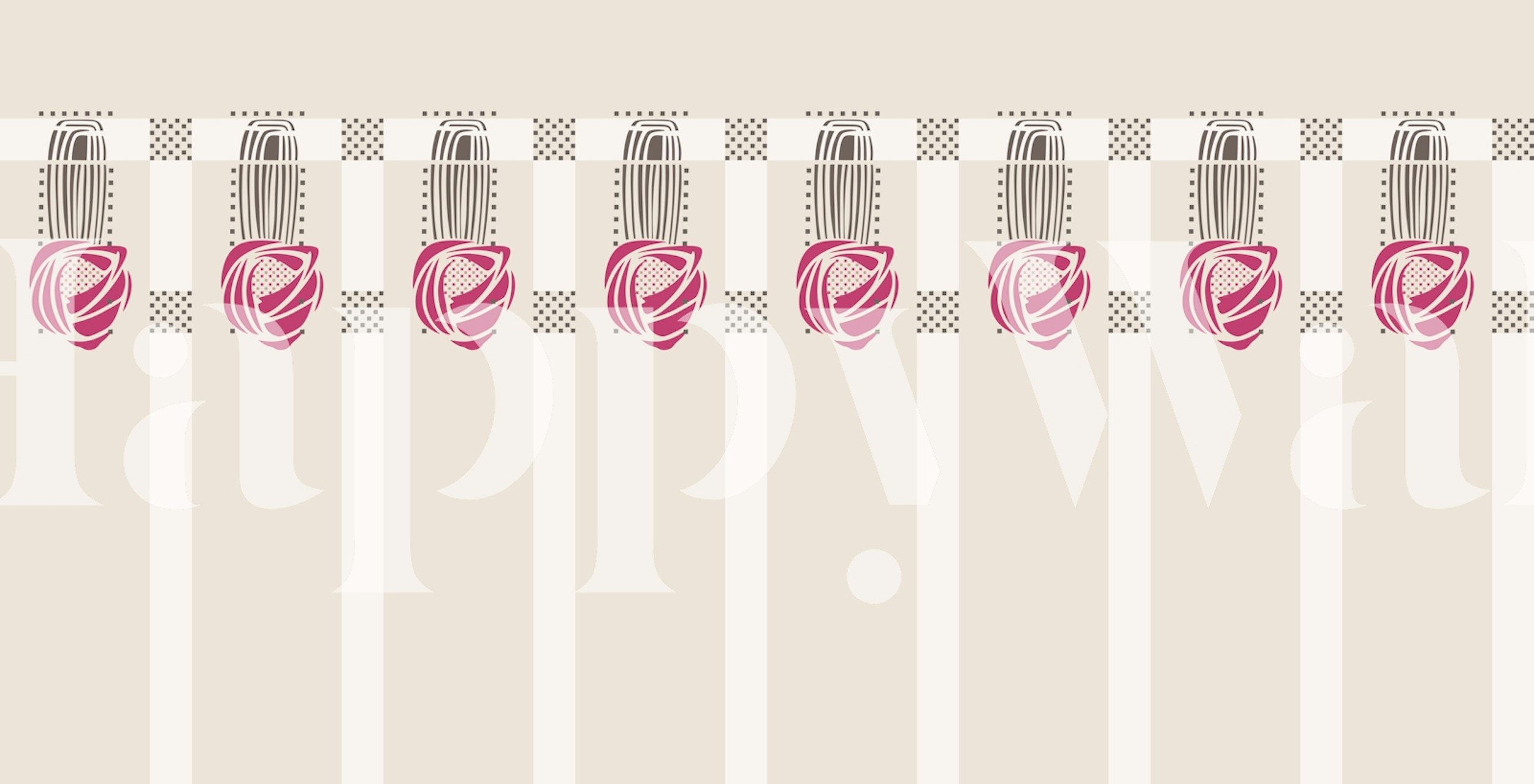 Mackintosh Hill House Roses 2 wallpaper in a room