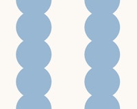 Scallop bubble stripe - cerulean blue behang