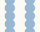 Scallop bubble stripe - cerulean blue