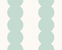 Scallop bubble stripe - glacier mint behang