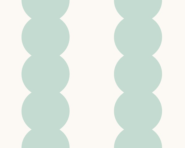Scallop bubble stripe - glacier mint