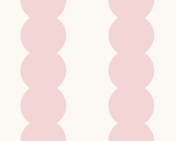 Scallop bubble stripes - cotton candy pink